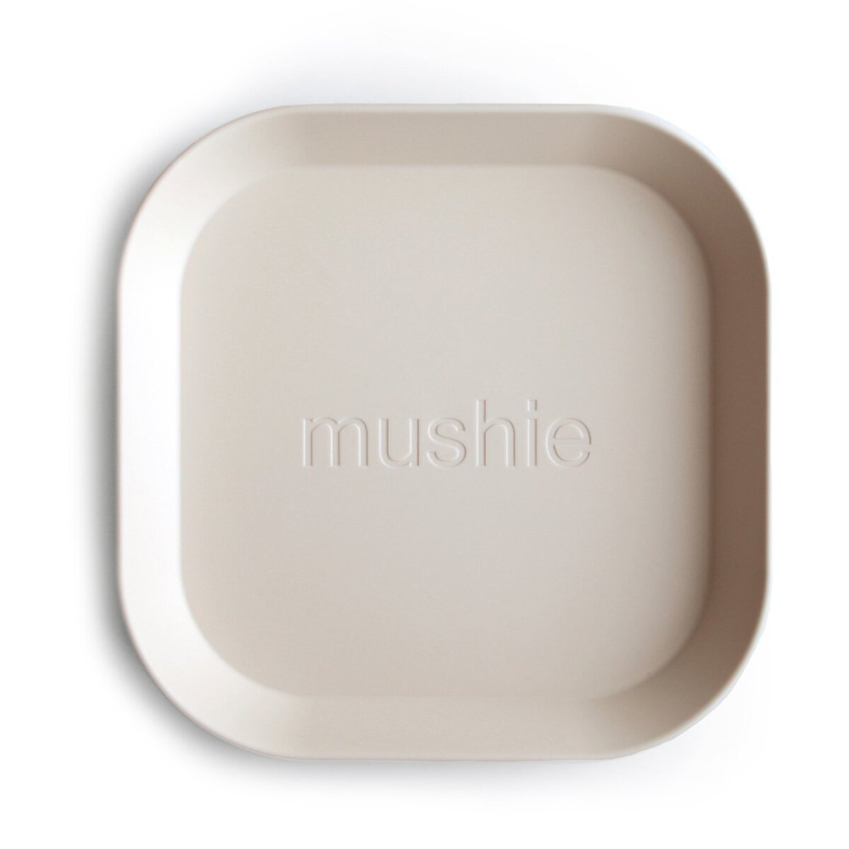 Mushie Pack Dos Platos Cuadrados Solid