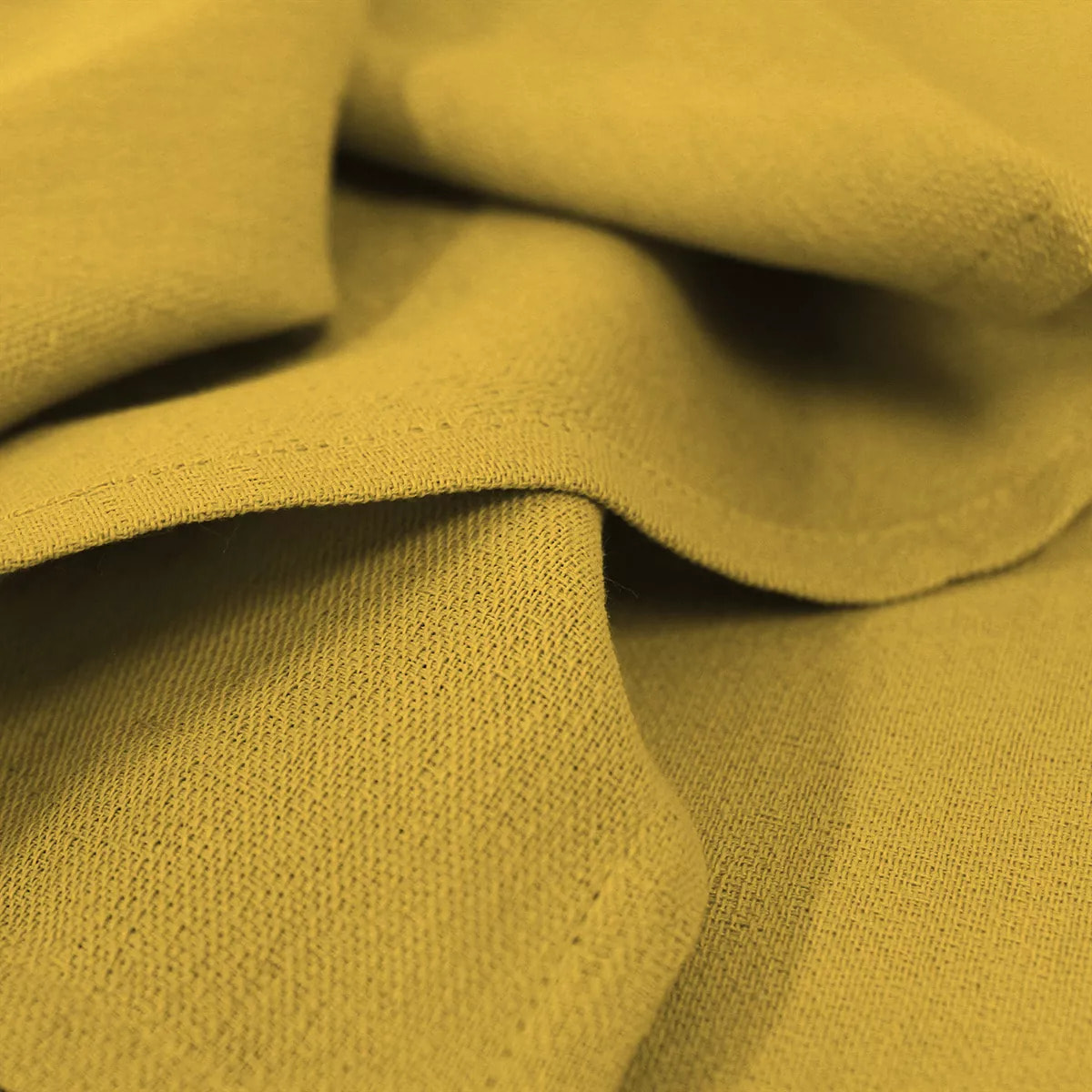 Serviette pur coton motif jacquard jaune Bastide curry