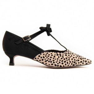 Zapato De Tacón - Beige - Altura: 3 Cm