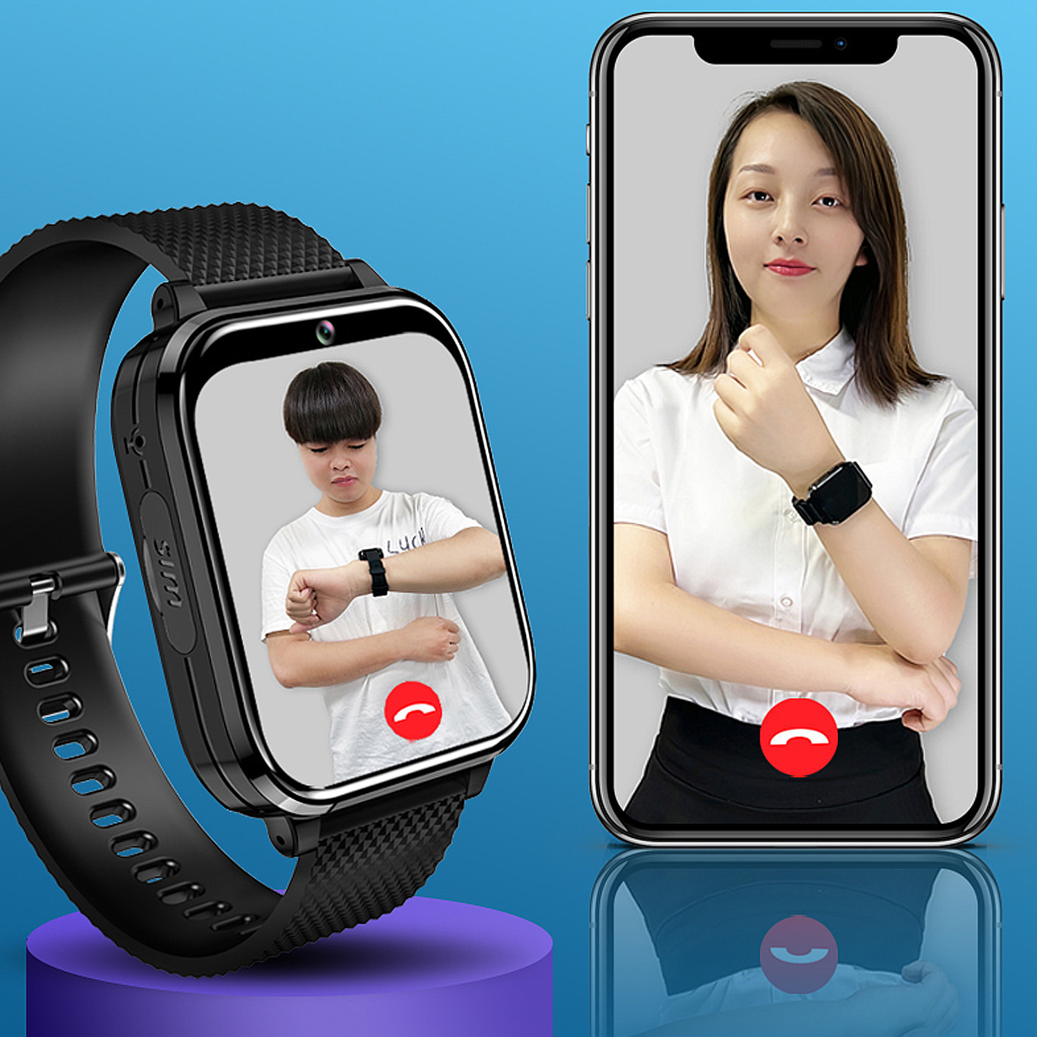 Smartwatch Phone T36 4G con sistema operativo Android integrato. Funzioni avanzate e localizzatore GPS, Wifi e LBS.