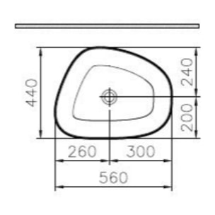 Lavabo double vasque à poser VITRA Outline, asymétrique - vison mat Haut de gamme