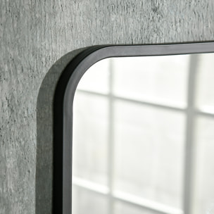 Espejo Decorativo de Pared 50x70 cm con Estante de Almacenamiento para Salón