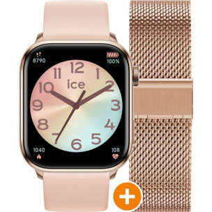 Montre connectée ICEWATCH smart 2.0 AMOLED Rose Or+Bracelet Milane