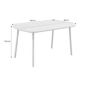 Table de jardin aluminium 4-6 places AVELIA