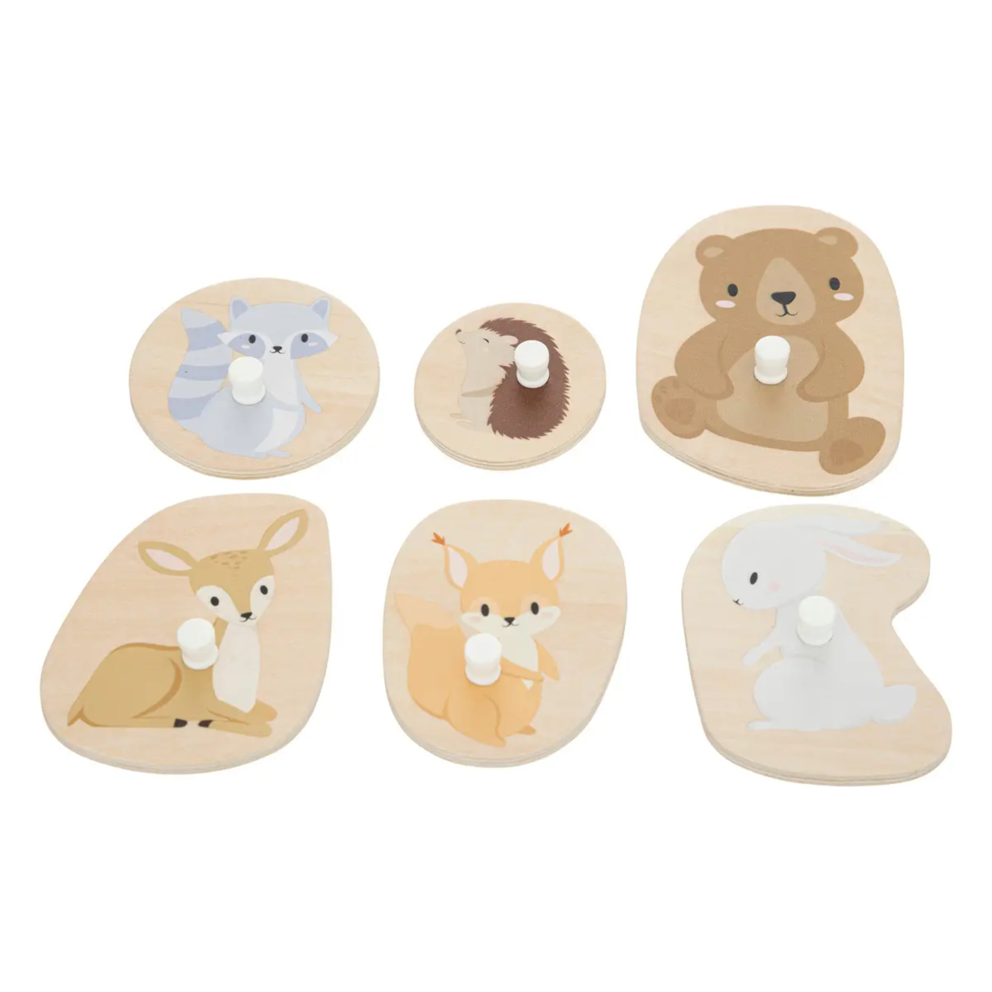 Puzzle bois 6 pièces maman bébé