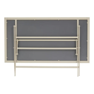 Table de jardin 6 places Azua pliable beige 150x80cm