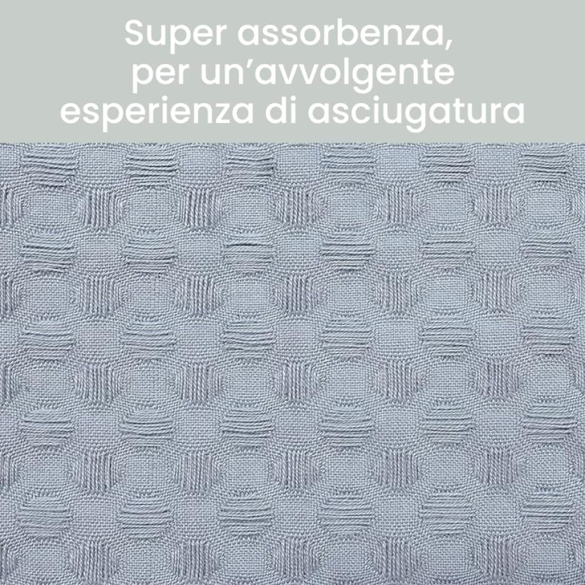 INTRECCI Telo Doccia Maxi, Asciugamano da Doccia, Telo Bagno 150 x 100 cm, in Spugna di Puro Cotone 300 gr/mq, Tinta Unita Azzurro. Modello: Napone