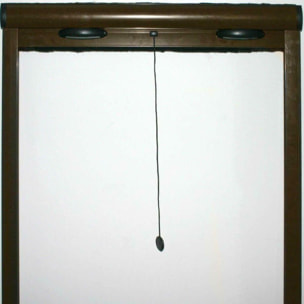 Zanzariera Universale A Rullo Avvolgibile Profilo Riducibile Regolabile Per Finestra Balconi Con Frizione Telaio Alluminio Marrone 80 X 250 Cm