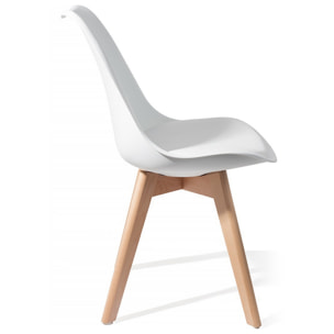 Tomasucci Lot de 4 Chaises KIKI EVO WOOD - BLANC