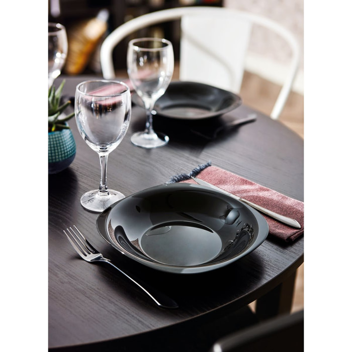 Assiette creuse noire 23,7 x 21,2 cm Carine - Luminarc