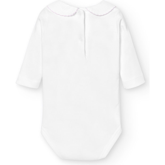 Body bebé manga larga cuello polo piqué