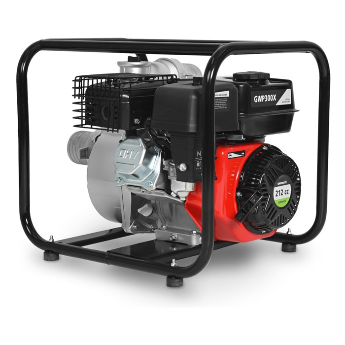 Motobomba para extraer y mover agua GWP300X, 212cc, 5,7cv, 5,5m3/h - 58m3/h - Greencut GWP300X