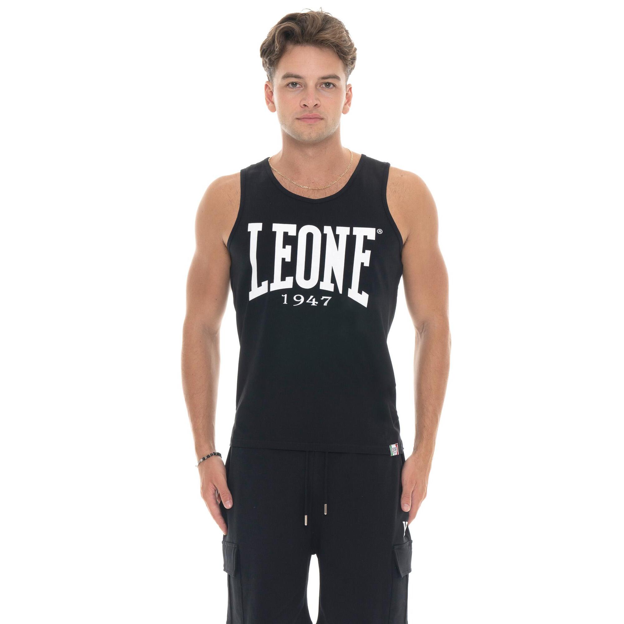 Camiseta sin mangas de Leone 1947 Apparel con un gran logo de boxeo. Estilo llamativo para entrenar.