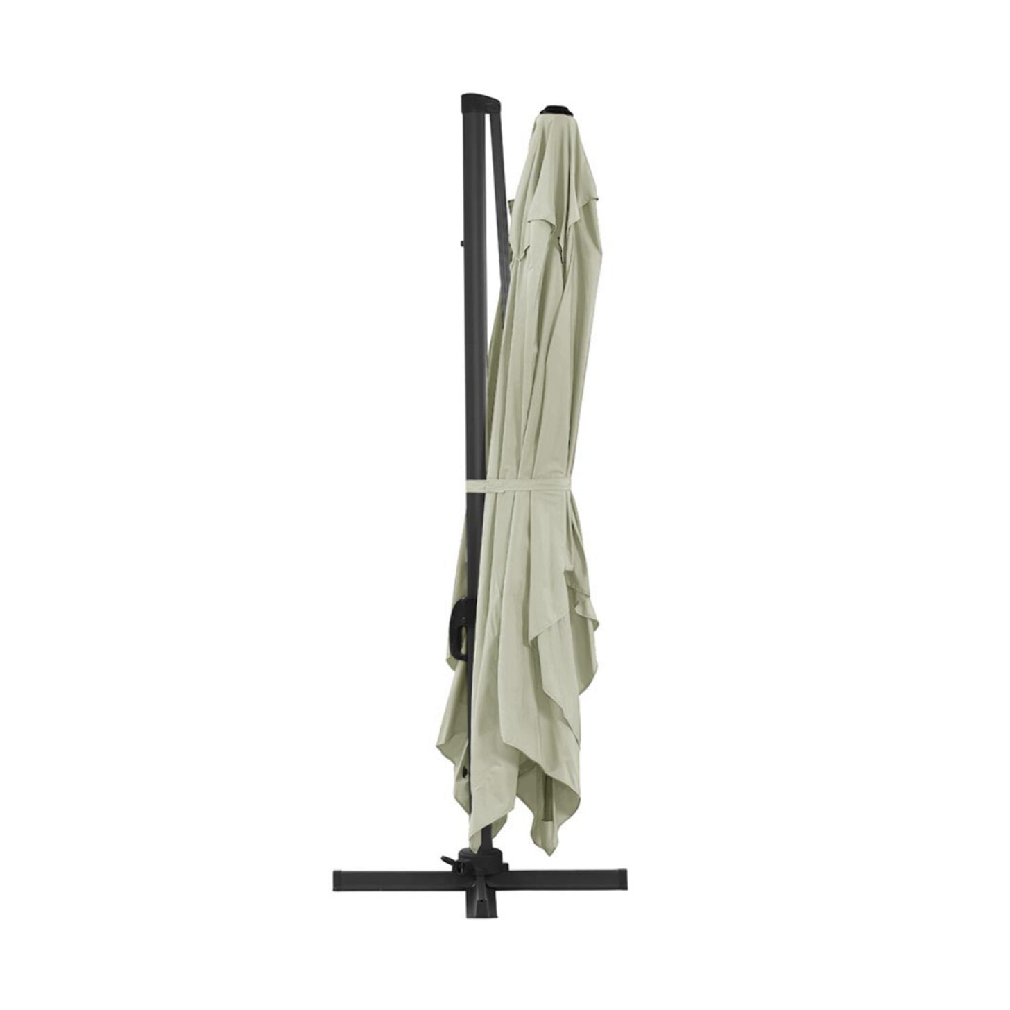 Parasol de jardin déporté en aluminium "Sun 4" 3 x 4 m - Ecru