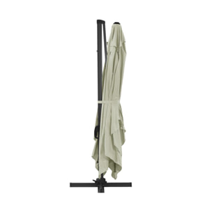 Parasol de jardin déporté en aluminium "Sun 4" 3 x 4 m - Ecru