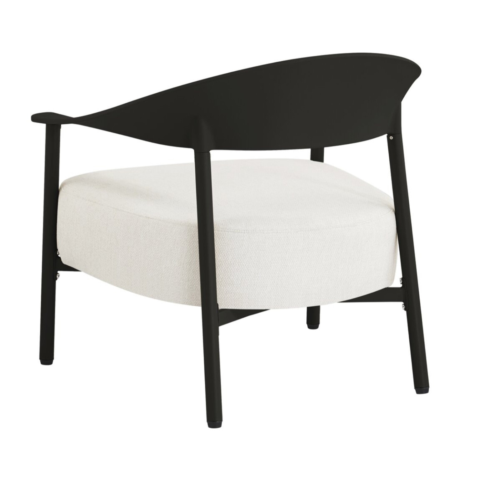 Salon de jardin en métal et plastique "Céora" - 4 places - Noir