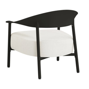 Salon de jardin en métal et plastique "Céora" - 4 places - Noir