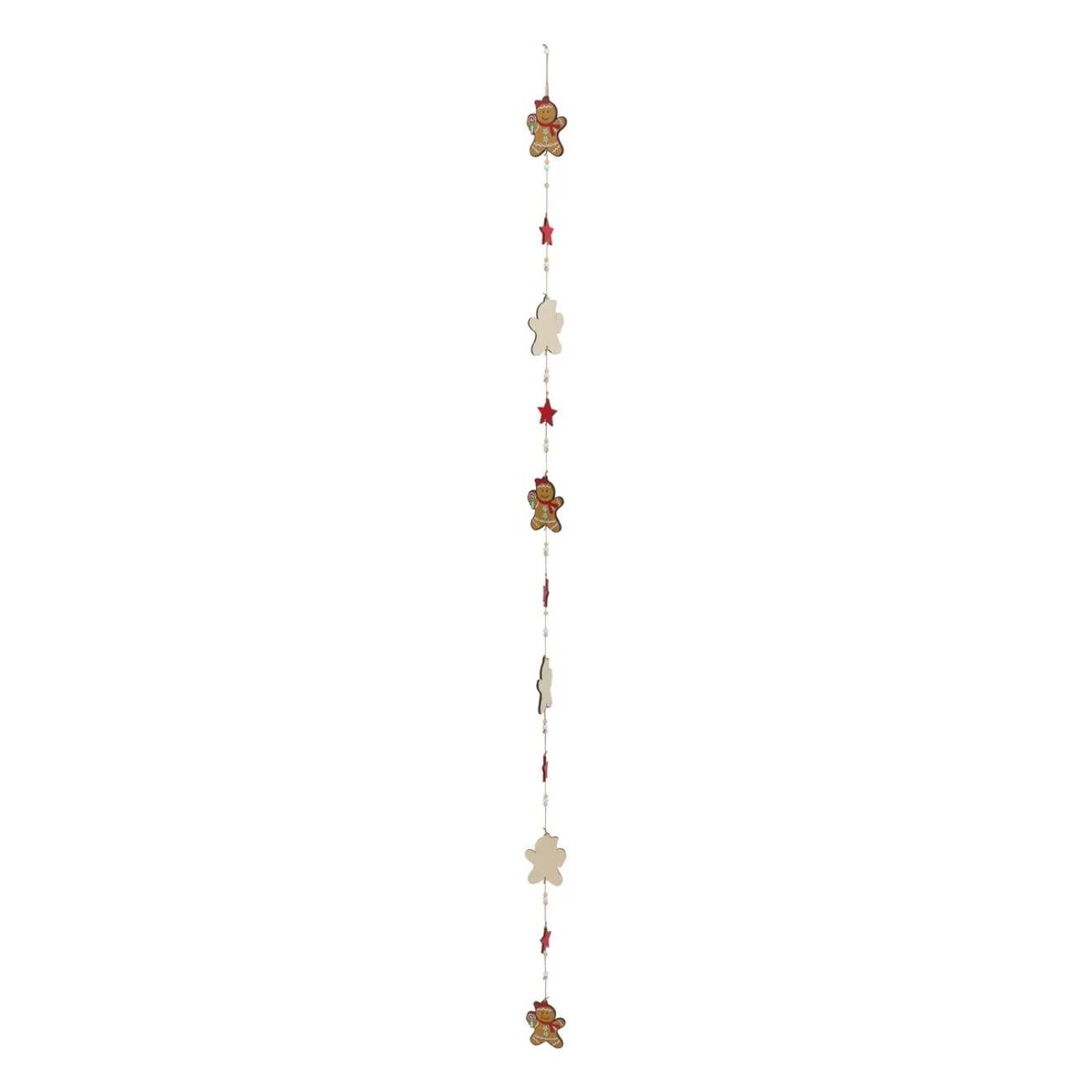 Guirlande pain d'épice l.1,8m bois assorti