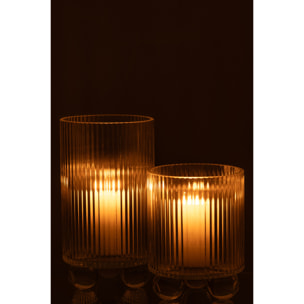 J-Line photophore Clara - verre - transparent - large