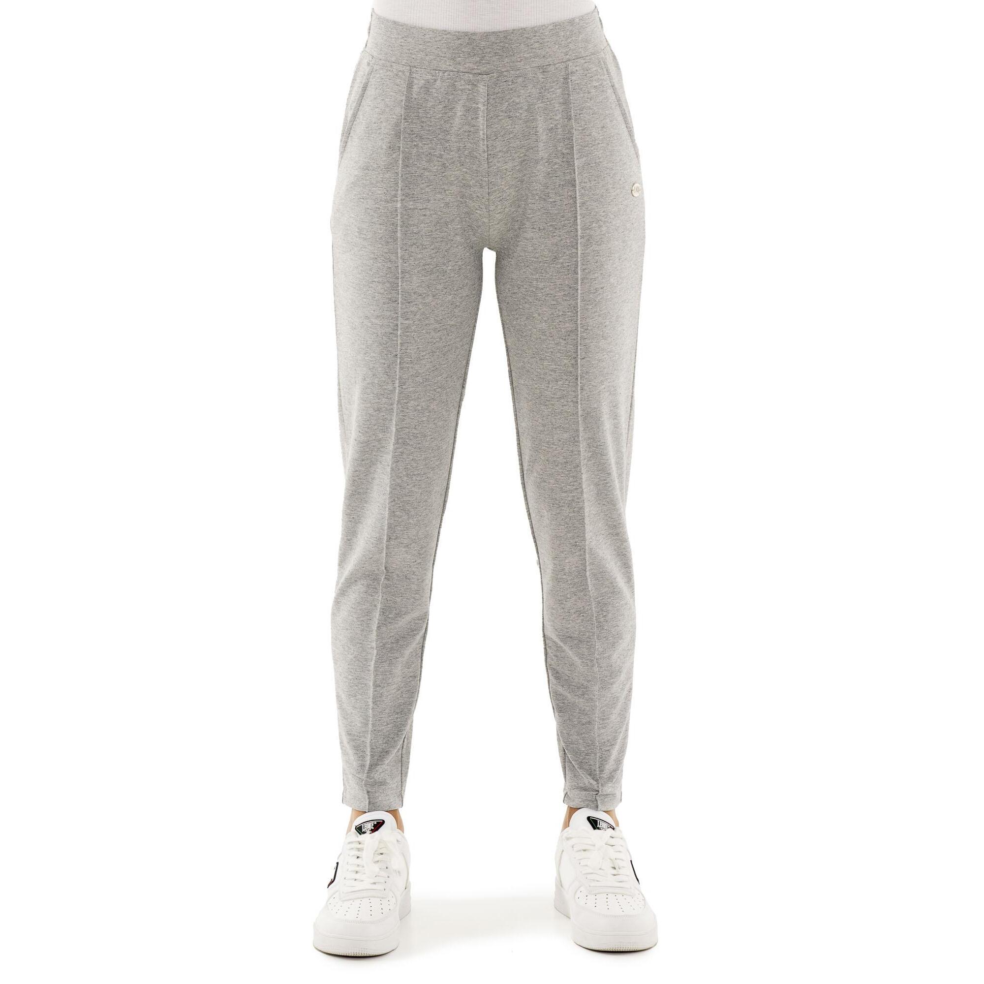 Pantalón de mujer de algodón sin forro polar con pinza Leone Basic