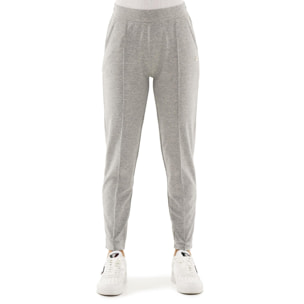 Pantalón de mujer de algodón sin forro polar con pinza Leone Basic