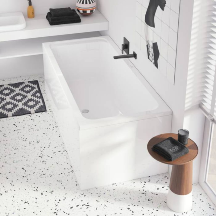 Baignoire droite VILLEROY ET BOCH Architectura acrylique avec pieds