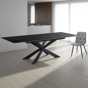 Oresteluchetta Tavolo allungabile WARD 120 BLACK MARBLE - BLACK