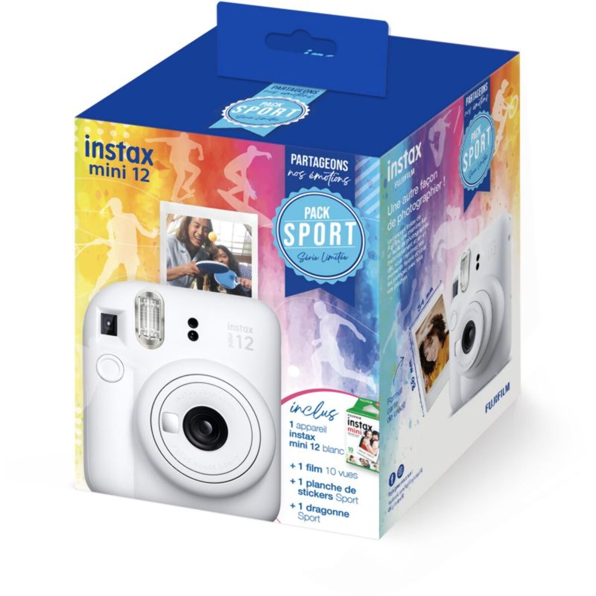 Appareil photo Instantané FUJIFILM Pack Sport Instax Mini 12 White