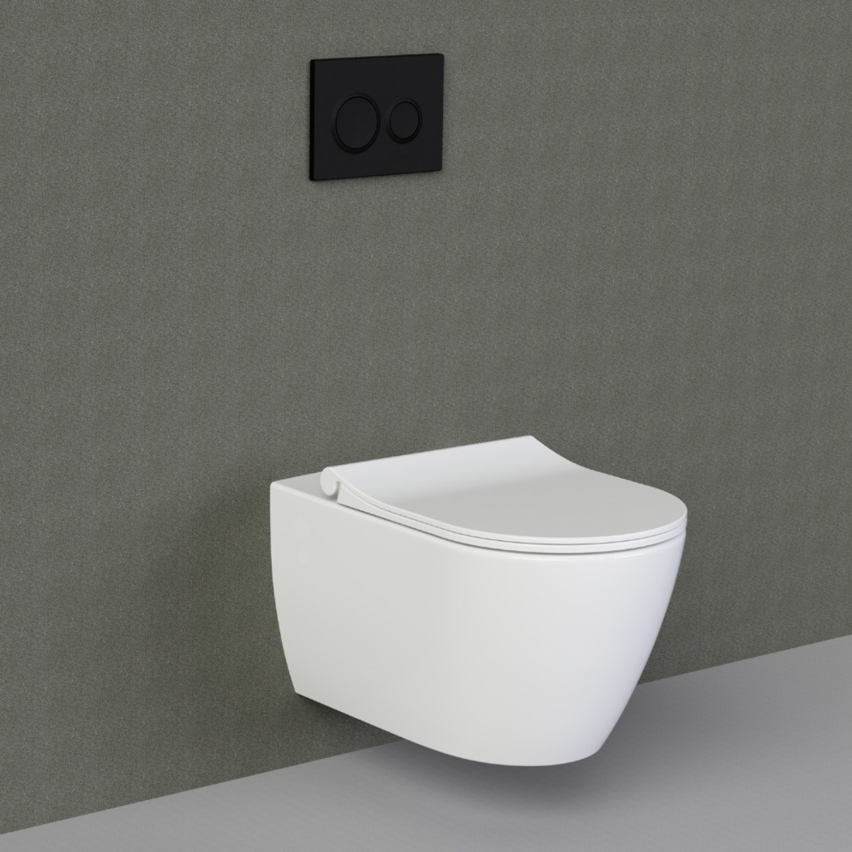 Pack WC Bati-support Geberit UP100 + WC sans bride Livea Bello + Abattant softclose + Plaque Blanc alpin ( Livea BelloGeb1)