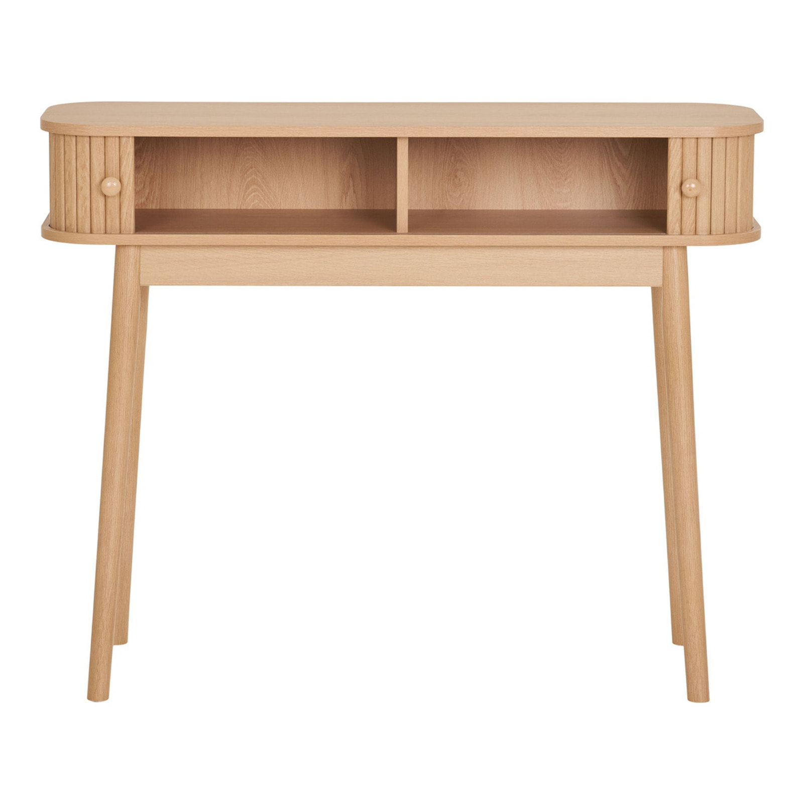 Nikko - Consolle 2 ante in MDF e pino naturale 100x30x80 cm