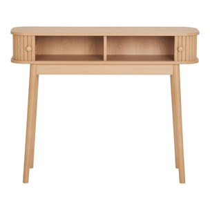Nikko - Consolle 2 ante in MDF e pino naturale 100x30x80 cm