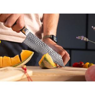 Cuchillo Santoku Bunka | Hoja de 170 mm | Acero Inoxidable Japonés San-Mai