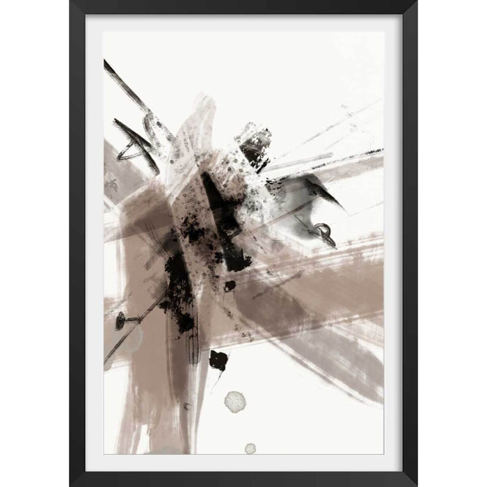 Affiche Etoile sauvage Affiche + cadre en bois - Noir