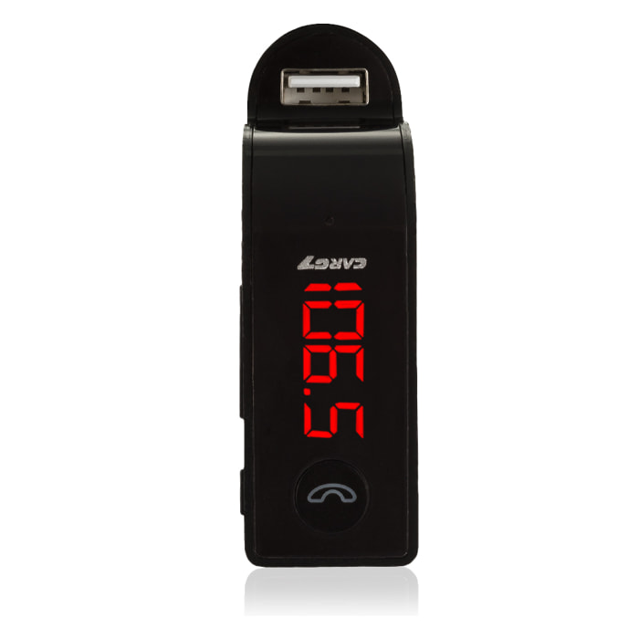 Kit 4 in 1 con vivavoce Bluetooth e trasmettitore FM per auto