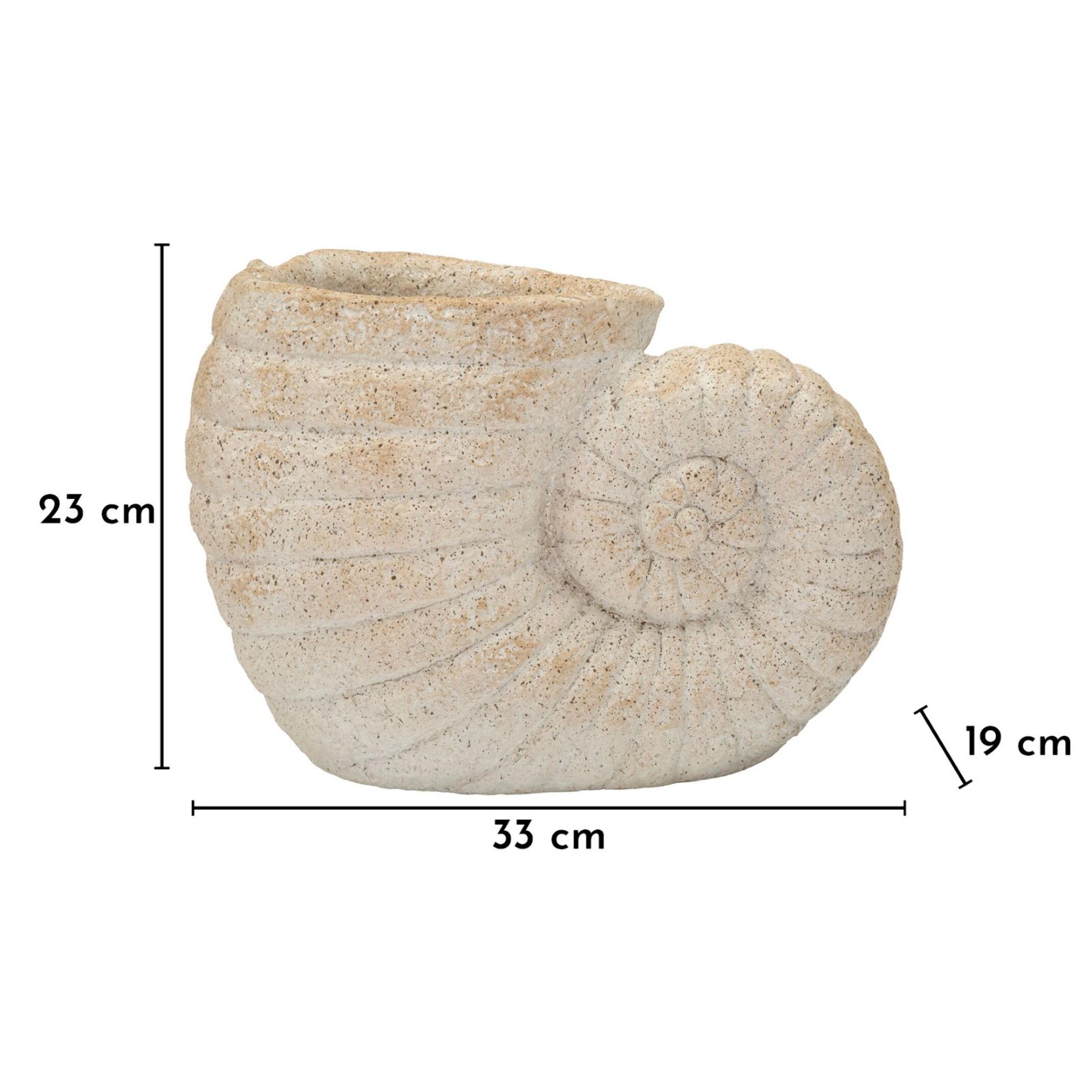 VASO SHELL SAND -A- CM 33X19X23 (APERTURA CM Ø 13)