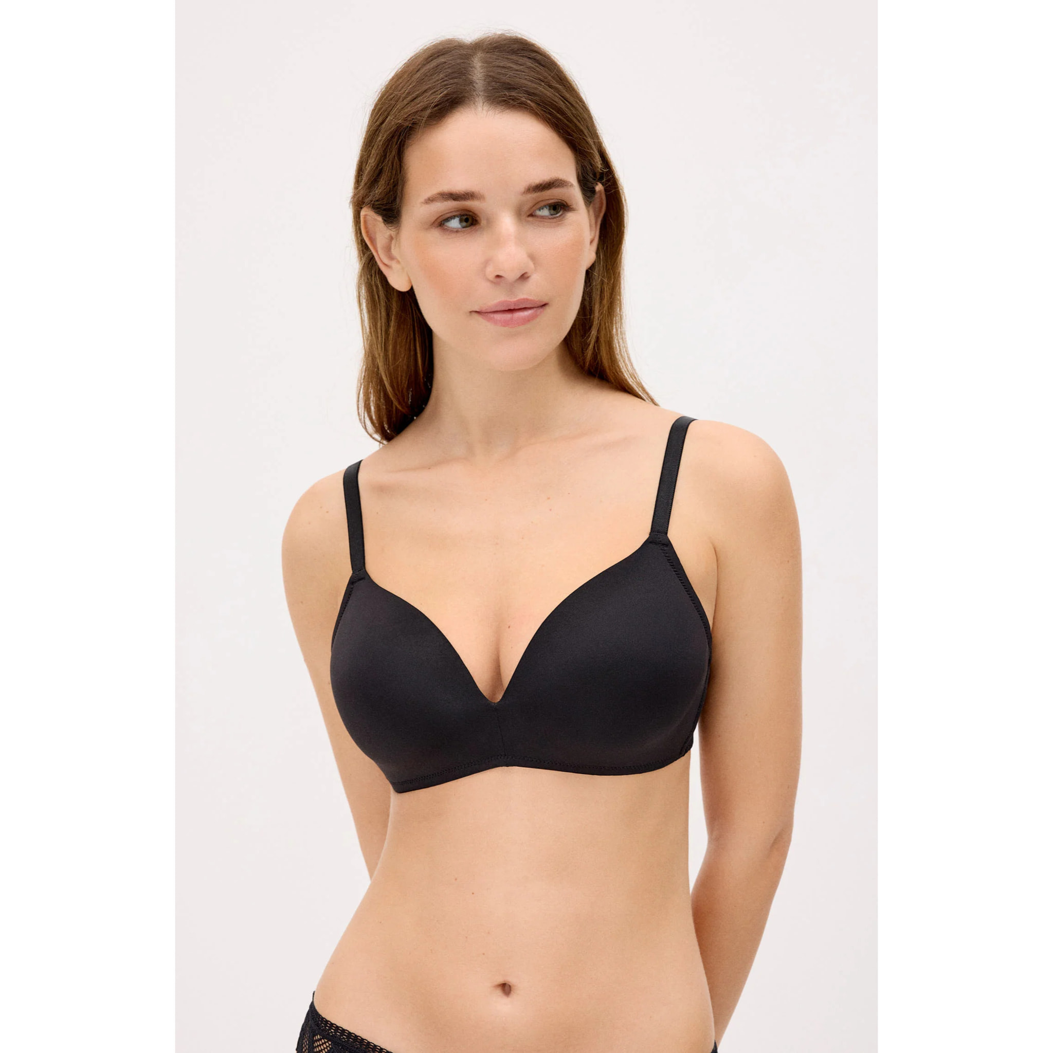 Reggiseno senza ferretto con imbottitura Nero