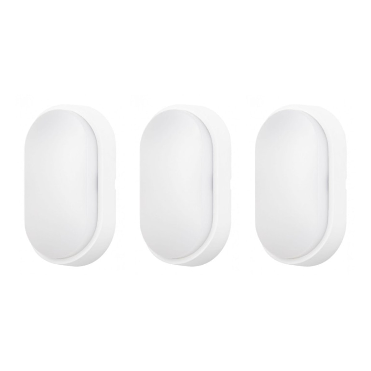 FORLIGHT MOO (3uds) Aplique de Pared Exterior LED IP54 de Color Blanco con Temperatura Regulable 3000-4000-6000K. Color Blanco