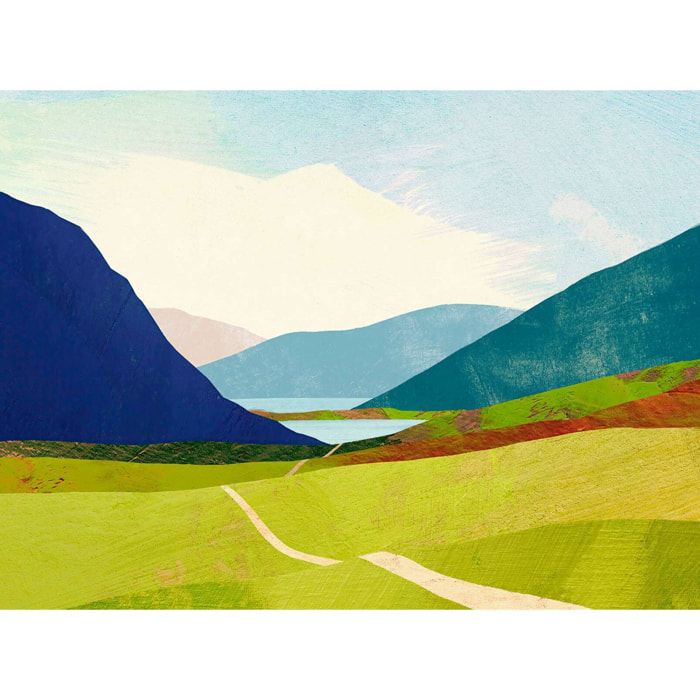 Papier peint panoramique randonnée solitaire Intissé