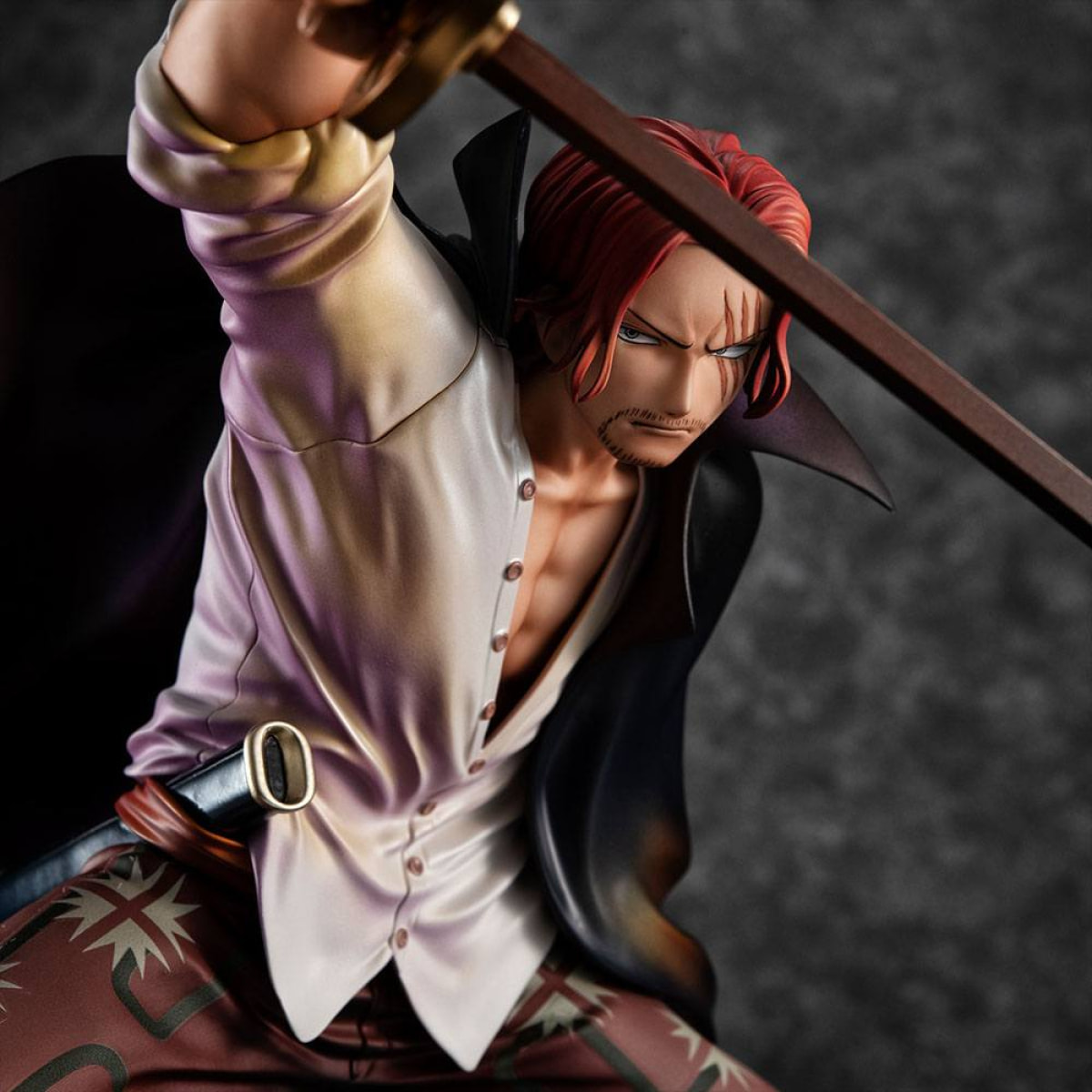 One Piece Statua Shanks con Capelli Rossi Edizione P.o.p 21 Cm Megahouse