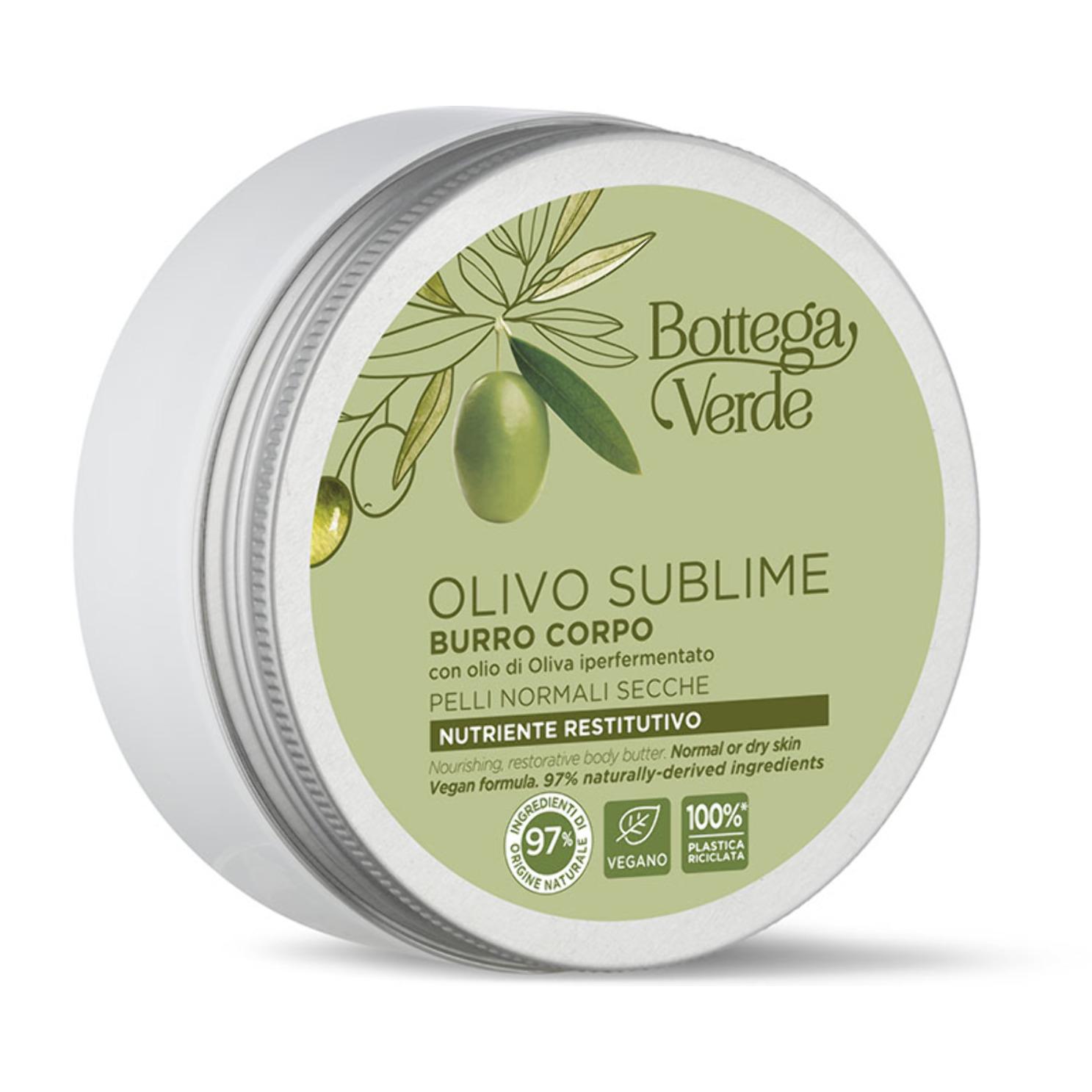 Olivo Sublime - Burro corpo - nutriente restitutivo - con olio di Oliva iperfermentato - pelli normali secche