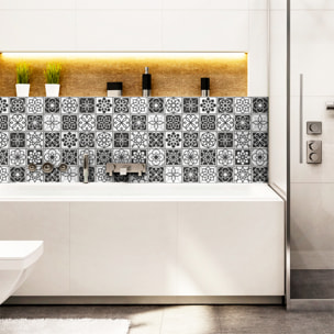 Stickers muraux - Sticker Mural Carrelage adhésif Cuisine Salle de Bain - 30 STICKERS CARRELAGES AZULEJOS LIMA