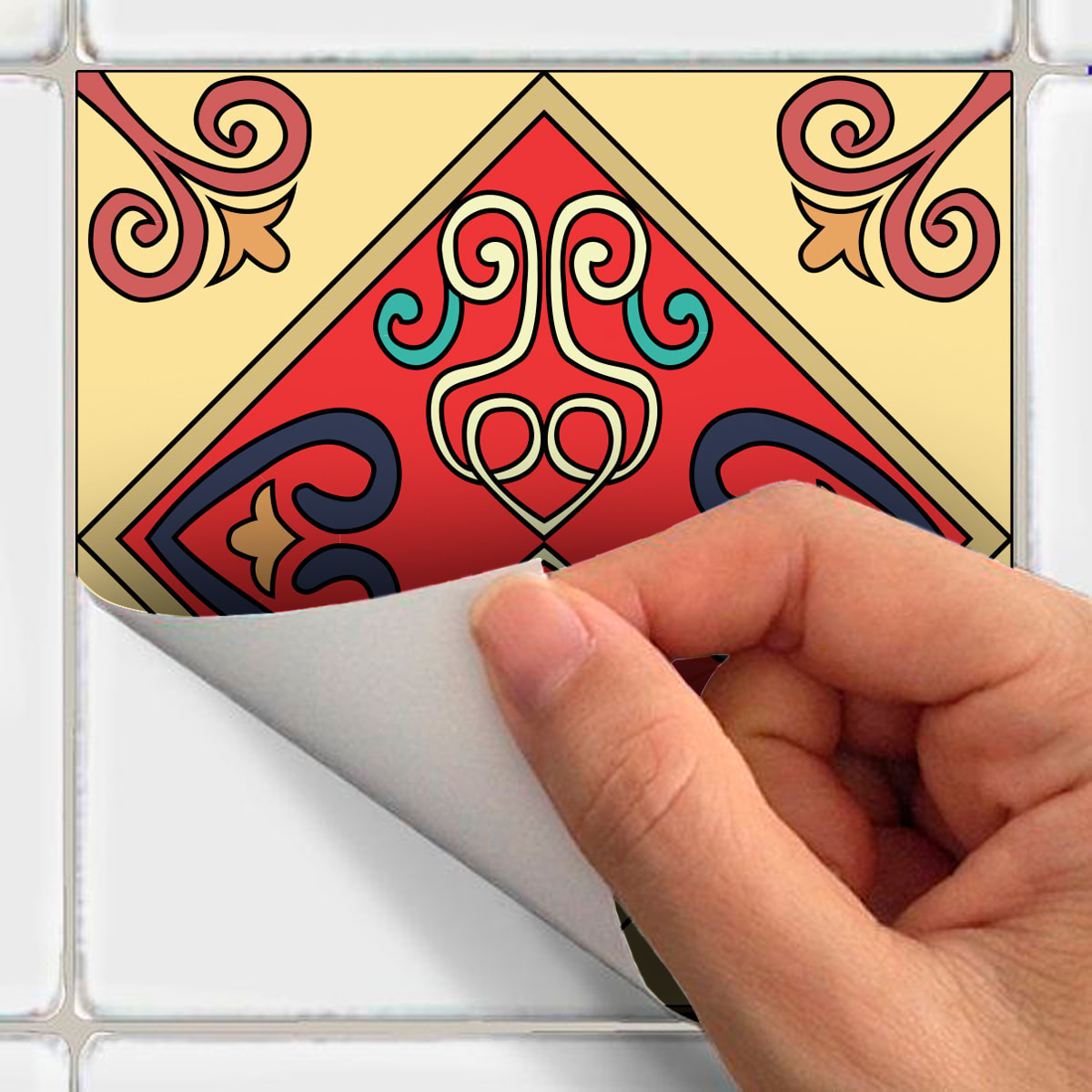 Stickers muraux - Sticker Mural Carrelage adhésif Cuisine Salle de Bain - 9 STICKERS CARRELAGES AZULEJOS MOSAÏQUES ORIENTALES