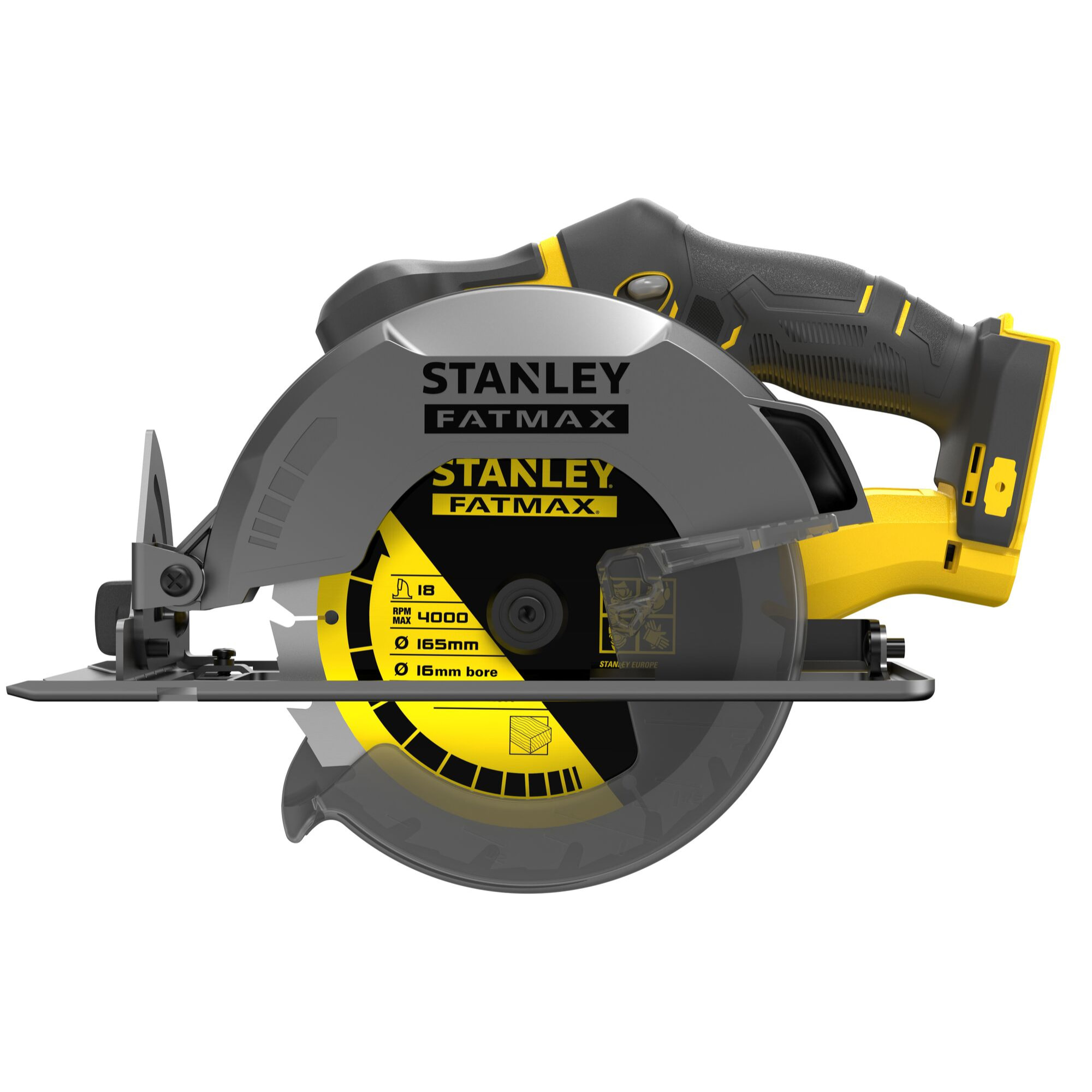 Scie Circulaire 165 mm Sans Fil STANLEY FATMAX V20 SFMCS500B-XJ Li-Ion 18 V Sans Batterie ni Chargeur