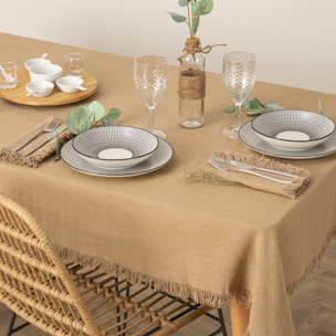 Nappe "Maha" - coton - beige - 250x150 cm