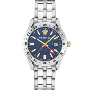 Versace Orologio Analogico Al Quarzo Greca Time Gmt(Wc-7C)