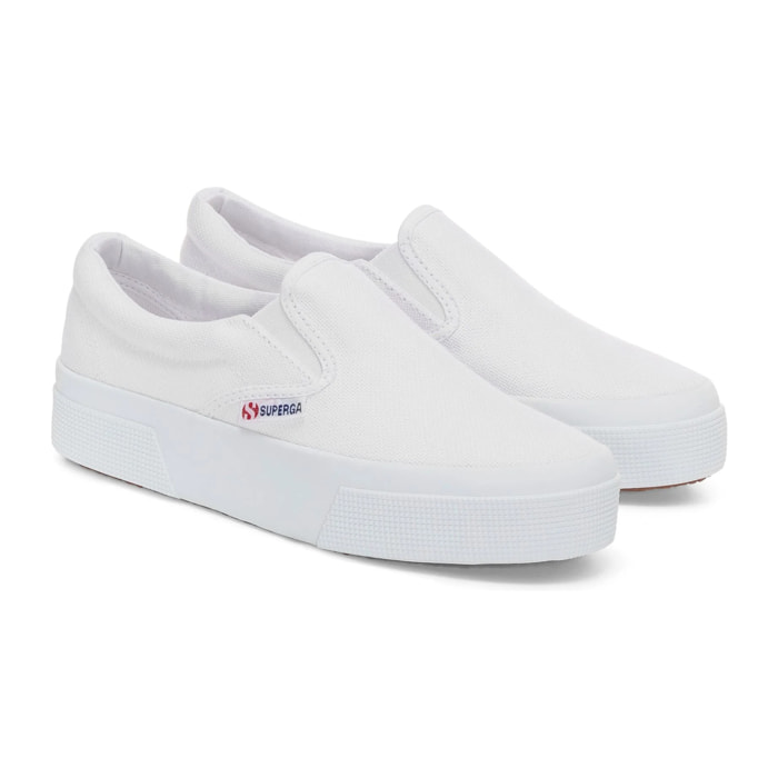 Scarpe da donna Superga Bianco 2740 Platform Slipon