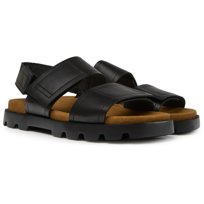 Sandalias - CAMPER Brutus - Negro - Cuero liso