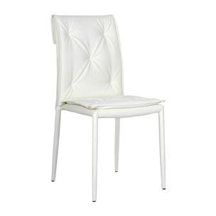 Set Da 4, Sedie New Mixi Similpelle Bianca