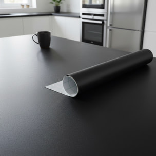 Rouleau adhésif granit noir au mètre - Autocollants Revêtement Adhésif Cuisine Meubles Salle de bain