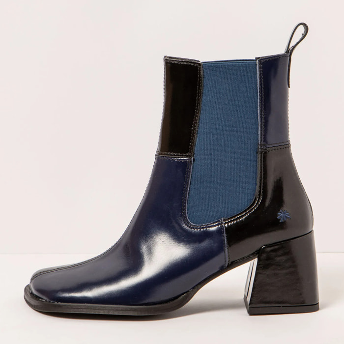 Botines 1707 NAPPA SHINNY NAVY-BLACK/ VERONA color Navy-black